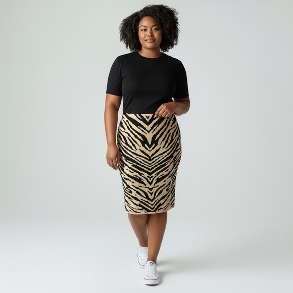 Lane Bryant Dresses & Skirts - Zebra Print Stretch Pencil Skirt – Lane Bryant Plus 22/24 Workwear